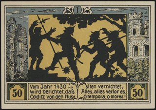 Германия. Кольдиц. 50 пфеннигов. 1921 г. Серия I. Германия. Кольдиц. 50 пфеннигов. 1921 г. Серия I.