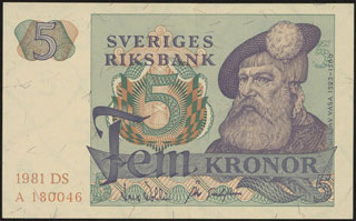 Швеция. 5 крон. 1981 г. Швеция. 5 крон. 1981 г.