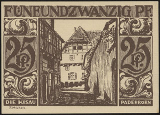 Германия. Падерборн. 25 пфеннигов. 1921 г. Германия. Падерборн. 25 пфеннигов. 1921 г.