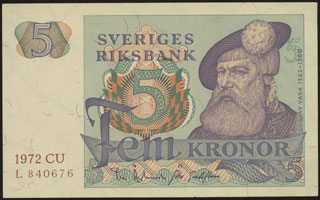 Швеция. 5 крон. 1972 г. Швеция. 5 крон. 1972 г.