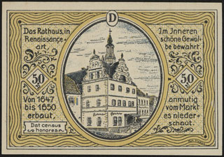 Германия. Кольдиц. 50 пфеннигов. 1921 г. Серия D. Германия. Кольдиц. 50 пфеннигов. 1921 г. Серия D.