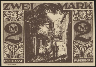 Германия. Падерборн. 2 марки. 1921 г. Германия. Падерборн. 2 марки. 1921 г.