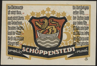 Германия. Шёппенштедт. 50 пфеннигов. 1921 г. Германия. Шёппенштедт. 50 пфеннигов. 1921 г.