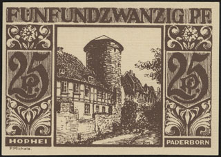Германия. Падерборн. 25 пфеннигов. 1921 г. Германия. Падерборн. 25 пфеннигов. 1921 г.