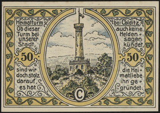 Германия. Кольдиц. 50 пфеннигов. 1921 г. Серия C. Германия. Кольдиц. 50 пфеннигов. 1921 г. Серия C.