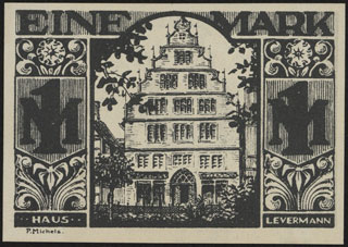 Германия. Падерборн. 1 марка. 1921 г. Германия. Падерборн. 1 марка. 1921 г.