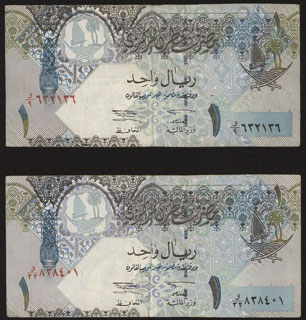 Катар. 1 риал. 2008 г. Лот из 2 шт. Катар. 1 риал. 2008 г. Лот из 2 шт.