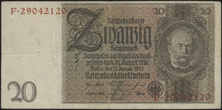 Германия. 20 марок. 1929 г. Германия. 20 марок. 1929 г.