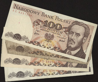 Польша. 100 злотых. 1976-1988 гг. Лот из 4 шт. Польша. 100 злотых. 1976-1988 гг. Лот из 4 шт.