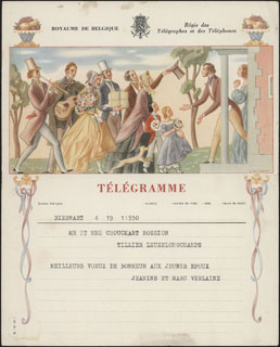 Бельгия. Бьервар. Телеграмма. Бельгия. Бьервар. Телеграмма.