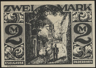 Германия. Падерборн. 2 марки. 1921 г. Германия. Падерборн. 2 марки. 1921 г.