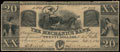 Джорджия. The Mechanics Bank.<b> </b>20 долларов 1861 г.