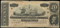 <b><i>США. </i></b>Конфедеративные Штаты Америки. 20 долларов 1864 г.