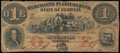 Джорджия. The Merchants & Planters Bank.<b> </b>1 доллар 1857 г.