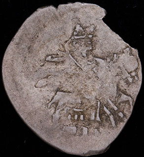 Новгород. Шведская оккупация. Копейка с именем Василия 1611-1617 гг. PIN. Серебро. ГКХ № 330 Новгород. Шведская оккупация. Копейка с именем Василия 1611-1617 гг. PIN. Серебро. ГКХ № 330