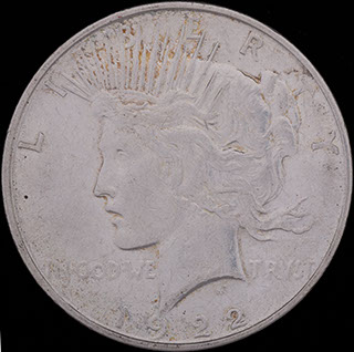 США. 1 доллар 1922 г. «Мирный доллар». D. Серебро США. 1 доллар 1922 г. «Мирный доллар». D. Серебро