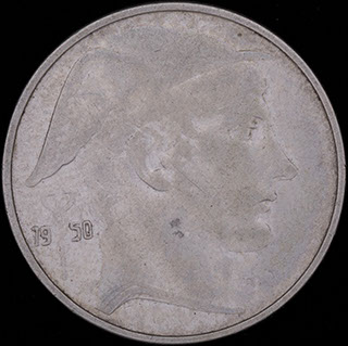 Бельгия. 20 франков 1950 г. Серебро Бельгия. 20 франков 1950 г. Серебро