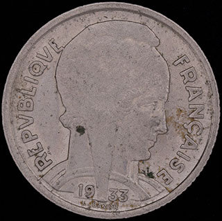 Франция. 5 франков 1933 г. Никель Франция. 5 франков 1933 г. Никель
