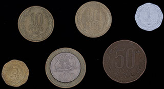 Чили. Лот из монет 1981-2013 гг. 6 шт. Чили. Лот из монет 1981-2013 гг. 6 шт.