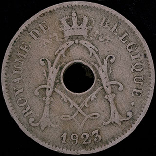 Бельгия. 10 сантимов 1923 г. Медно-никелевый сплав Бельгия. 10 сантимов 1923 г. Медно-никелевый сплав