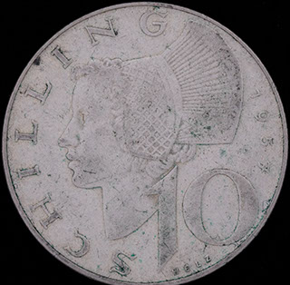 Австрия. 10 шиллингов 1957 г. Серебро Австрия. 10 шиллингов 1957 г. Серебро