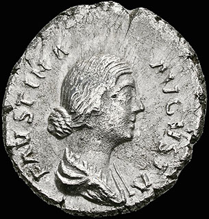 Римская империя. Фаустина Младшая, жена Марка Аврелия. Денарий 161-170 гг. RIC 696. Серебро Римская империя. Фаустина Младшая, жена Марка Аврелия. Денарий 161-170 гг. RIC 696. Серебро