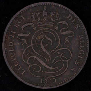 Бельгия. 1 сантим 1899 г. Медь Бельгия. 1 сантим 1899 г. Медь