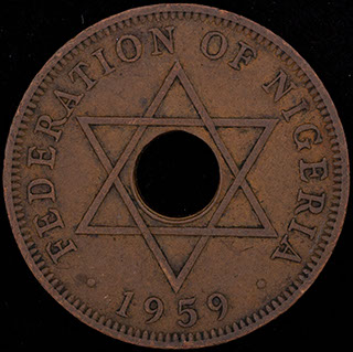 Нигерия. 1 пенни 1959 г. Медь Нигерия. 1 пенни 1959 г. Медь