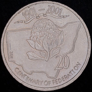 Австралия. 20 центов 2001 г. «Новый Южный Уэльс». Медно-никелевый сплав Австралия. 20 центов 2001 г. «Новый Южный Уэльс». Медно-никелевый сплав