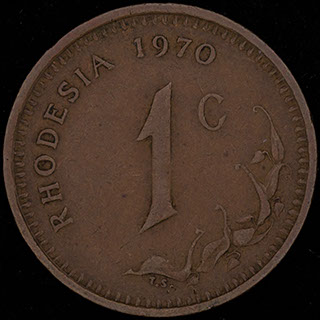 Родезия. 1 цент 1970 г. Медь Родезия. 1 цент 1970 г. Медь