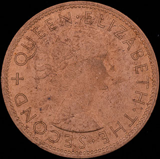 Новая Зеландия. 1 пенни 1964 г. Медь Новая Зеландия. 1 пенни 1964 г. Медь