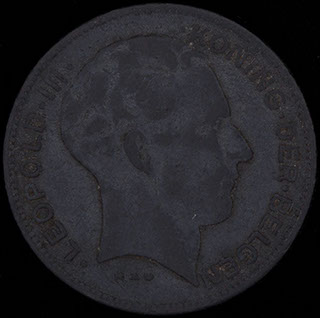 Бельгия. 5 франков 1941 г. Цинк Бельгия. 5 франков 1941 г. Цинк