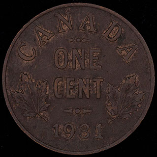 Канада. 1 цент 1931 г. Медь Канада. 1 цент 1931 г. Медь