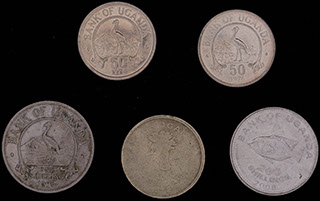 Уганда. Лот из монет 1974-2008 г. 5 шт. Уганда. Лот из монет 1974-2008 г. 5 шт.