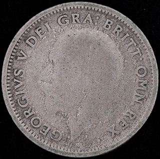Великобритания. 6 пенсов 1926 г. Серебро Великобритания. 6 пенсов 1926 г. Серебро