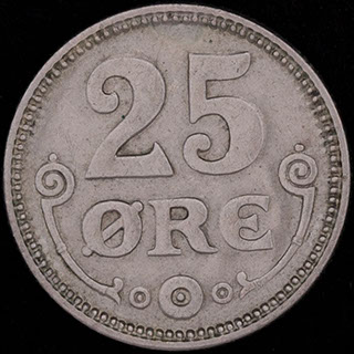 Дания. 25 эре 1921 г. Медно-никелевый сплав Дания. 25 эре 1921 г. Медно-никелевый сплав