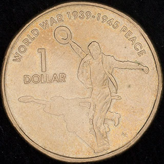 Австралия. 1 доллар 2005 г. «60 лет со дня окончания Второй Мировой войны». Алюминиевая бронза Австралия. 1 доллар 2005 г. «60 лет со дня окончания Второй Мировой войны». Алюминиевая бронза