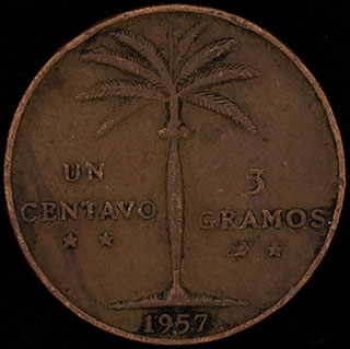Доминикана. 1 сентаво 1957 г. Медь Доминикана. 1 сентаво 1957 г. Медь