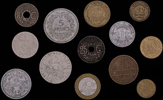 Франция. Лот из монет 1922-1990 гг. 13 шт. Франция. Лот из монет 1922-1990 гг. 13 шт.