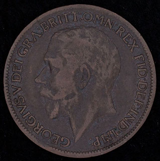 Великобритания. 1 фартинг 1917 г. Бронза Великобритания. 1 фартинг 1917 г. Бронза