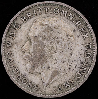 Великобритания. 3 пенса 1925 г. Серебро Великобритания. 3 пенса 1925 г. Серебро