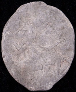 Москва. Михаил Федорович. Деньга 1613-1645 гг. Б/б. Серебро. ГКХ № 709 Москва. Михаил Федорович. Деньга 1613-1645 гг. Б/б. Серебро. ГКХ № 709