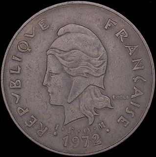 Новая Каледония. 50 франков 1972 г. Никель Новая Каледония. 50 франков 1972 г. Никель