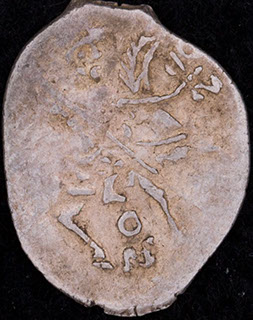 Москва. Борис Федорович. Копейка 1598-1605 гг. М. Серебро. ГКХ № 160 Москва. Борис Федорович. Копейка 1598-1605 гг. М. Серебро. ГКХ № 160