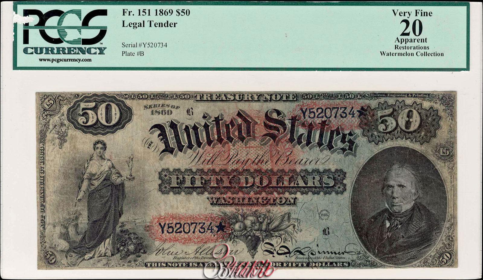 Fr. 150 (W-2773). 1863 $50 Legal Tender Note. PCGS About New 50 PPQ. Stacks Bowe