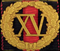 Знак отличия за 15 лет беспорочной службы. На владимирской ленте (для гражданского чиновника)