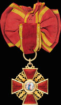 Знак ордена Святой Анны III степени с бантом