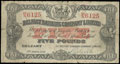 Северная Ирландия. Belfast Banking Company Limited. 5 фунтов 1928 г.