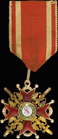 Знак ордена Святого Станислава III степени с мечами