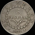 5 песет 1811 г.